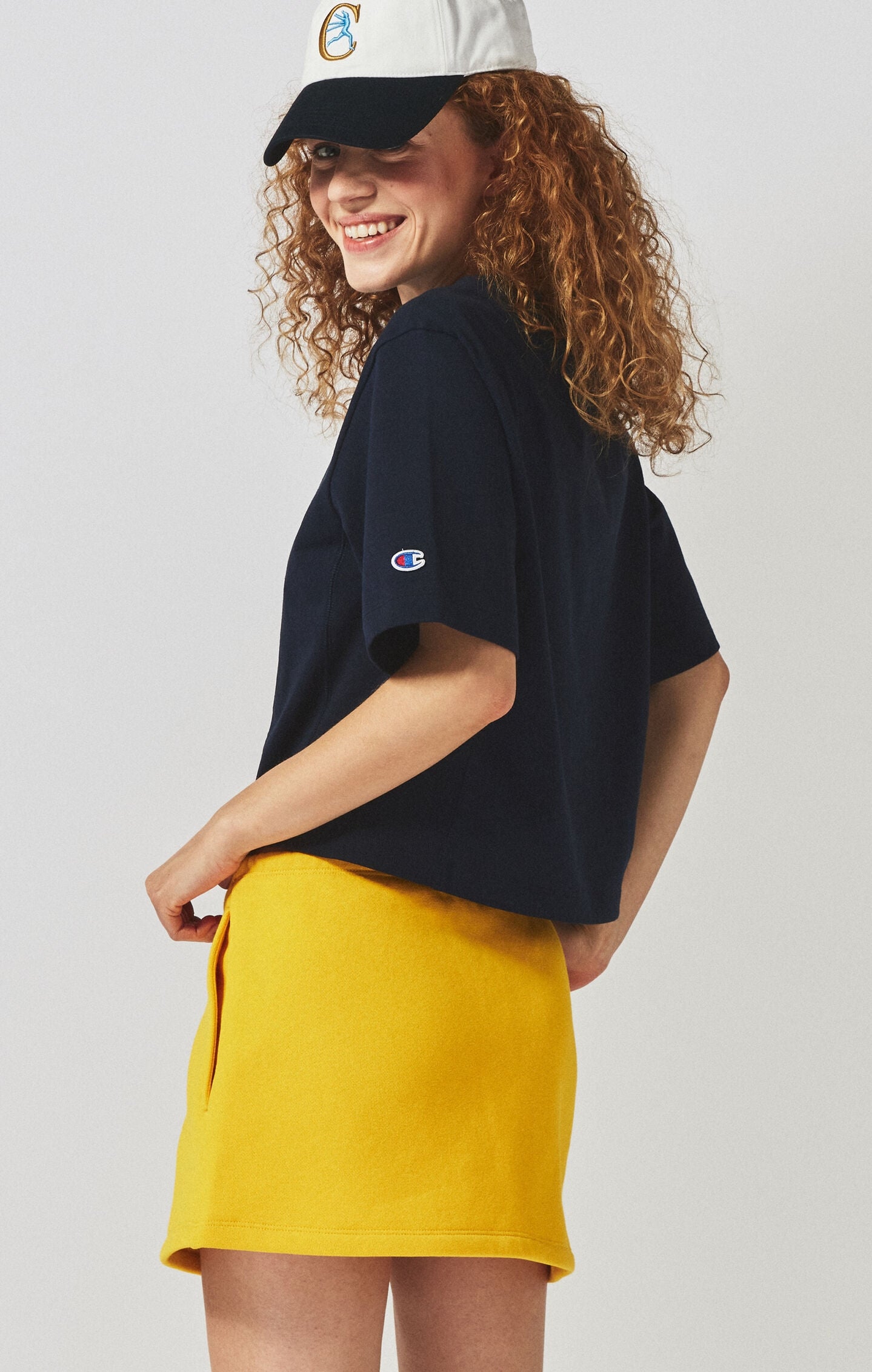 T-shirt Cropped Donna in Jersey di Cotone Pesante