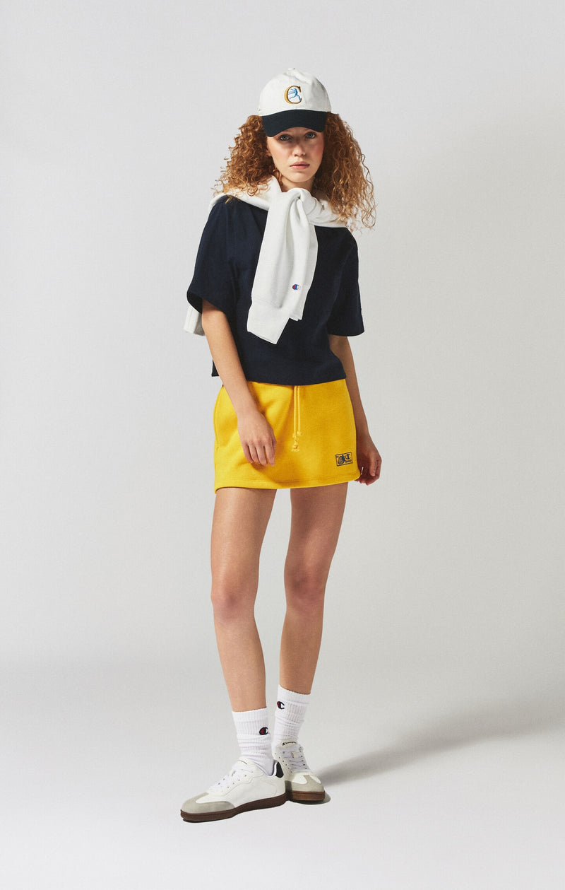 Camiseta Cropped de Mujer en Jersey de Algodón Pesado