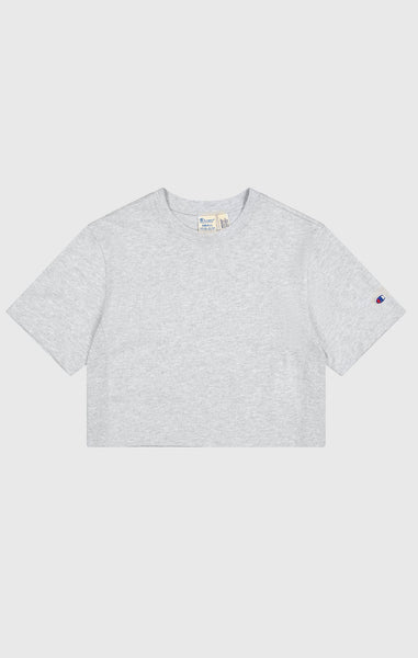 T-shirt Cropped Femme en Jersey de Coton Épais