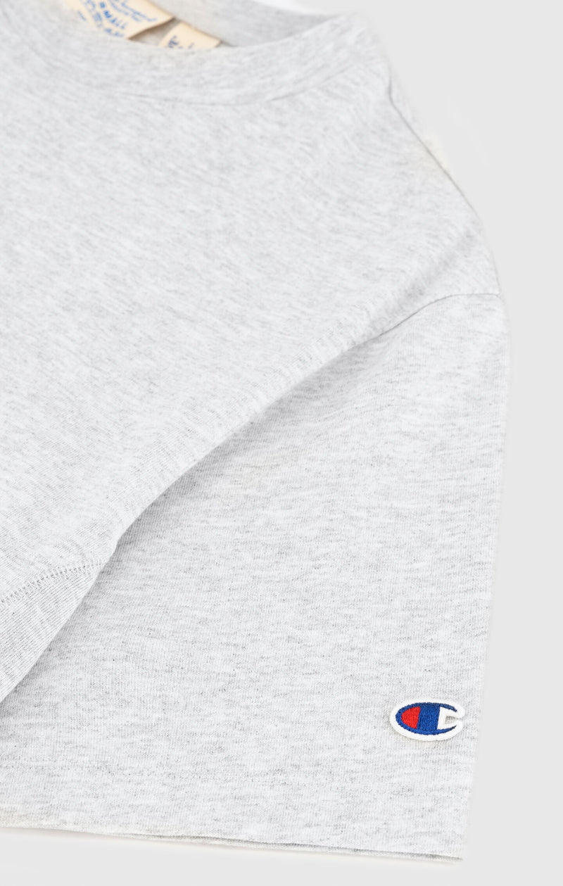 T-shirt Cropped Femme en Jersey de Coton Épais