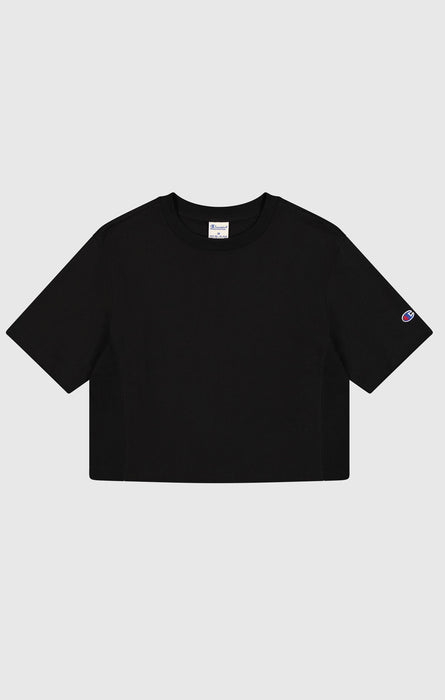 T-shirt Cropped Femme en Jersey de Coton Épais