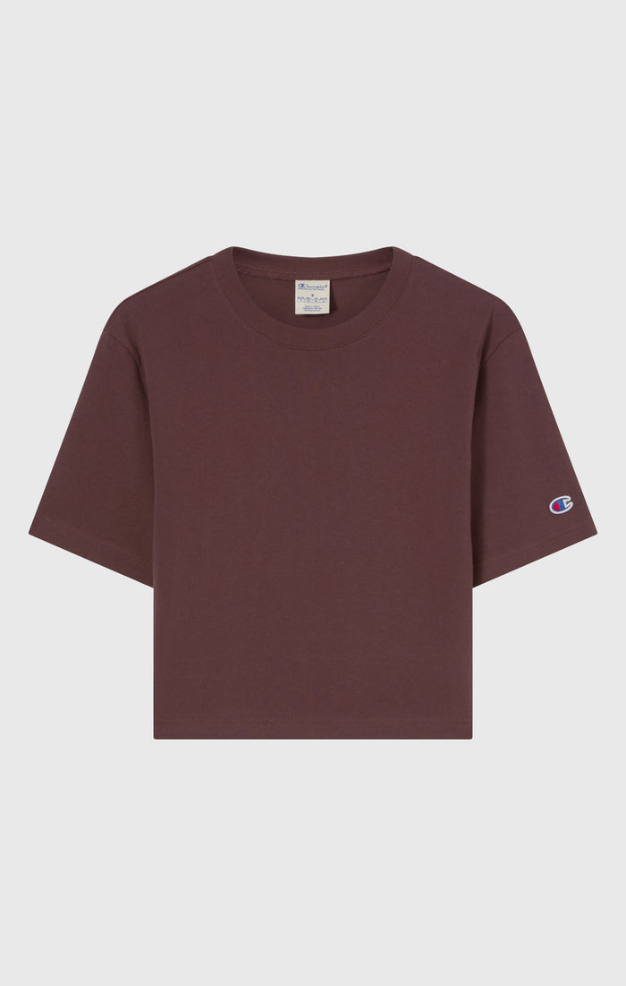 Cropped Women's T-Shirt in Heavy Cotton Jersey