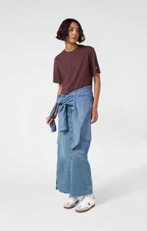 Cropped Women's T-Shirt in Heavy Cotton Jersey