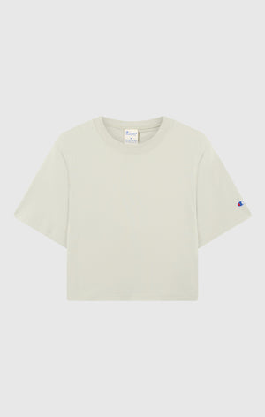 Cropped Women's T-Shirt in Heavy Cotton Jersey