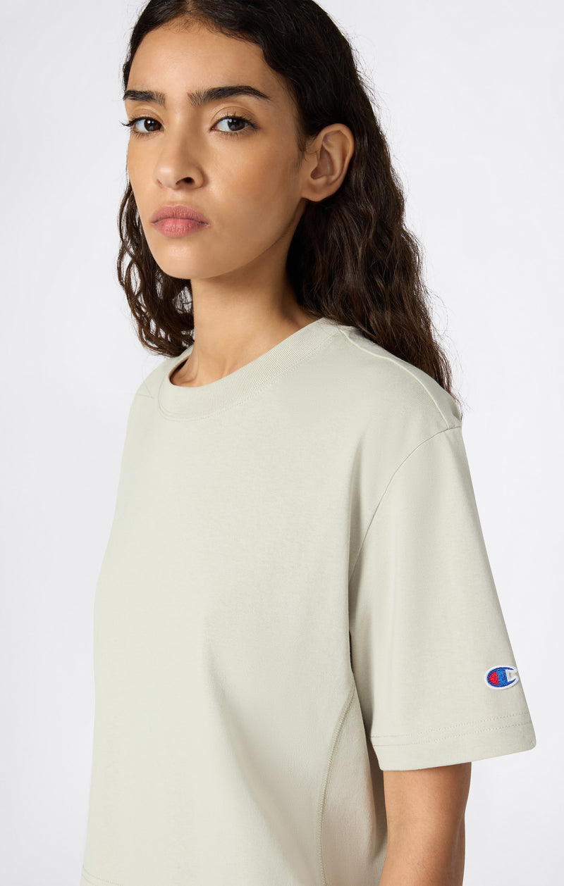 Cropped Women's T-Shirt in Heavy Cotton Jersey