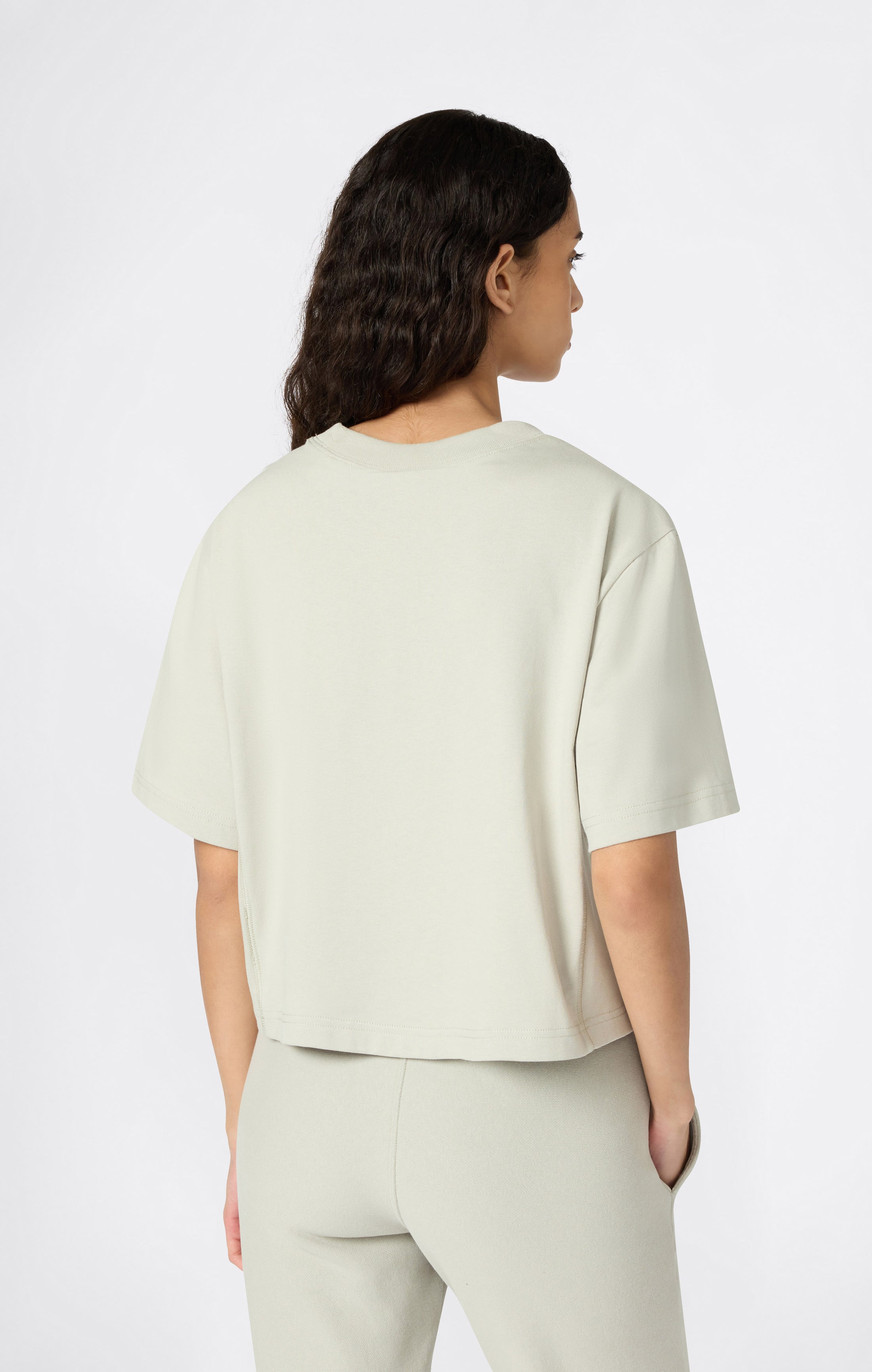 Cropped Women's T-Shirt in Heavy Cotton Jersey