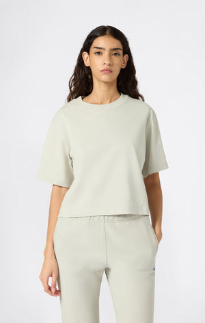 Cropped Women's T-Shirt in Heavy Cotton Jersey