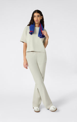 Cropped Women's T-Shirt in Heavy Cotton Jersey