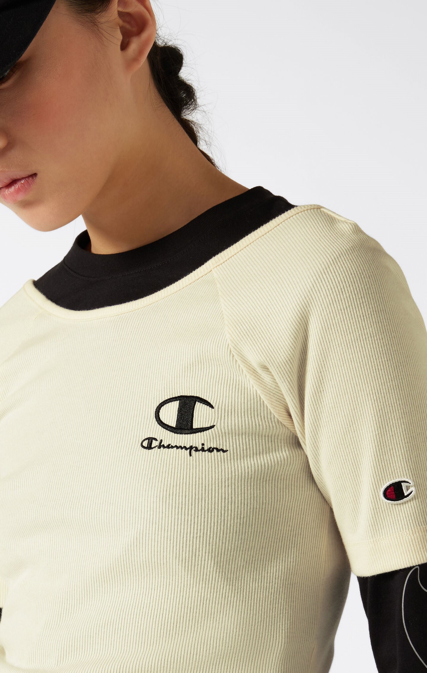 T-shirt raccourci aspect délavé Icons - Femmes