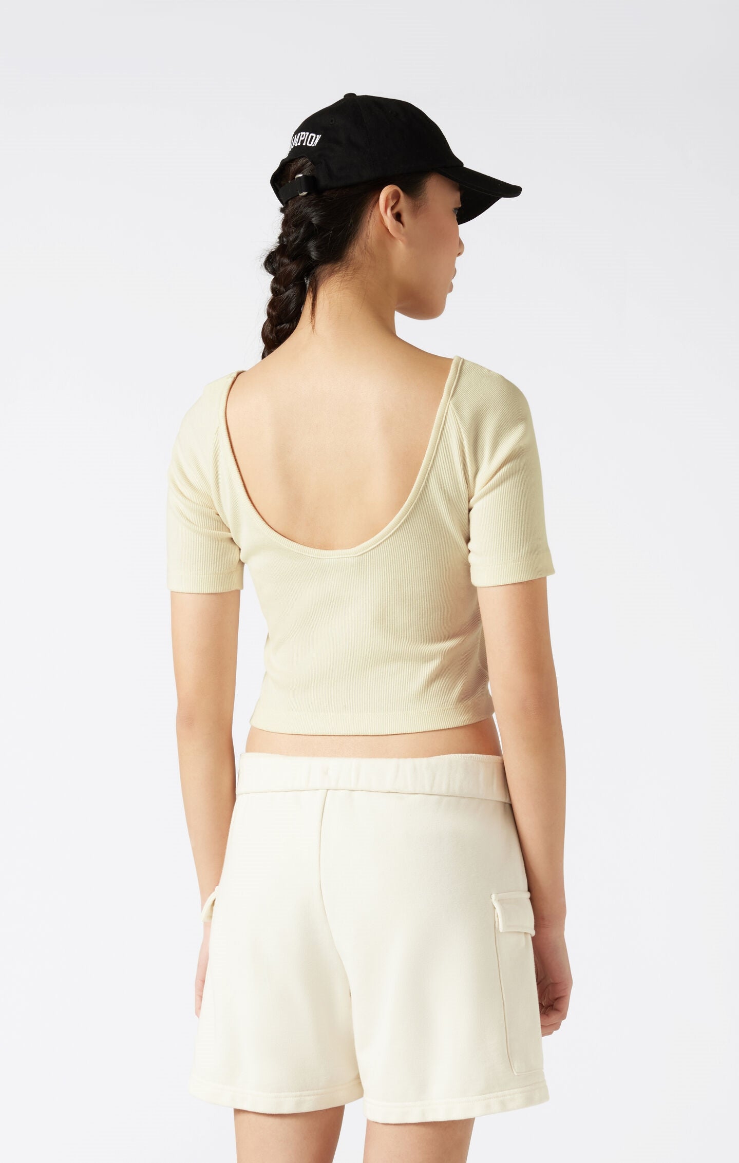 T-shirt raccourci aspect délavé Icons - Femmes