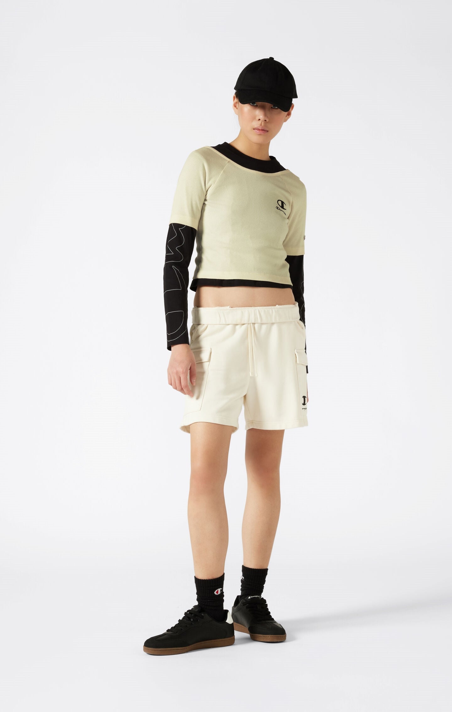 T-shirt raccourci aspect délavé Icons - Femmes