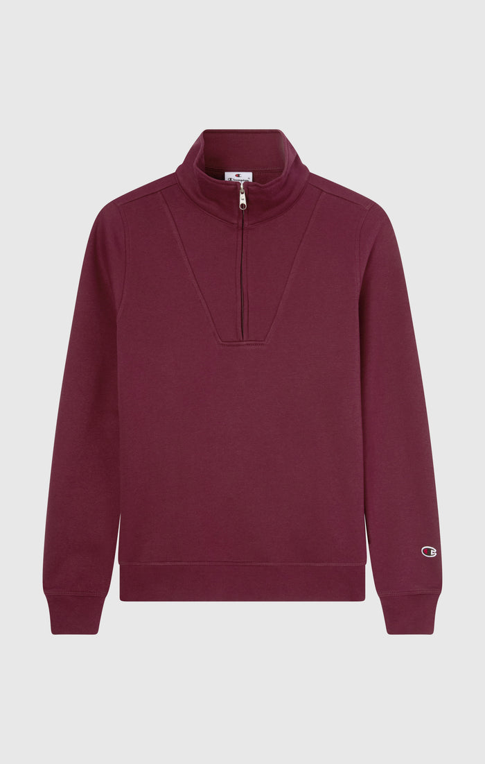 Felpa Con Mezza Zip Interno Felpato Icons Da Donna