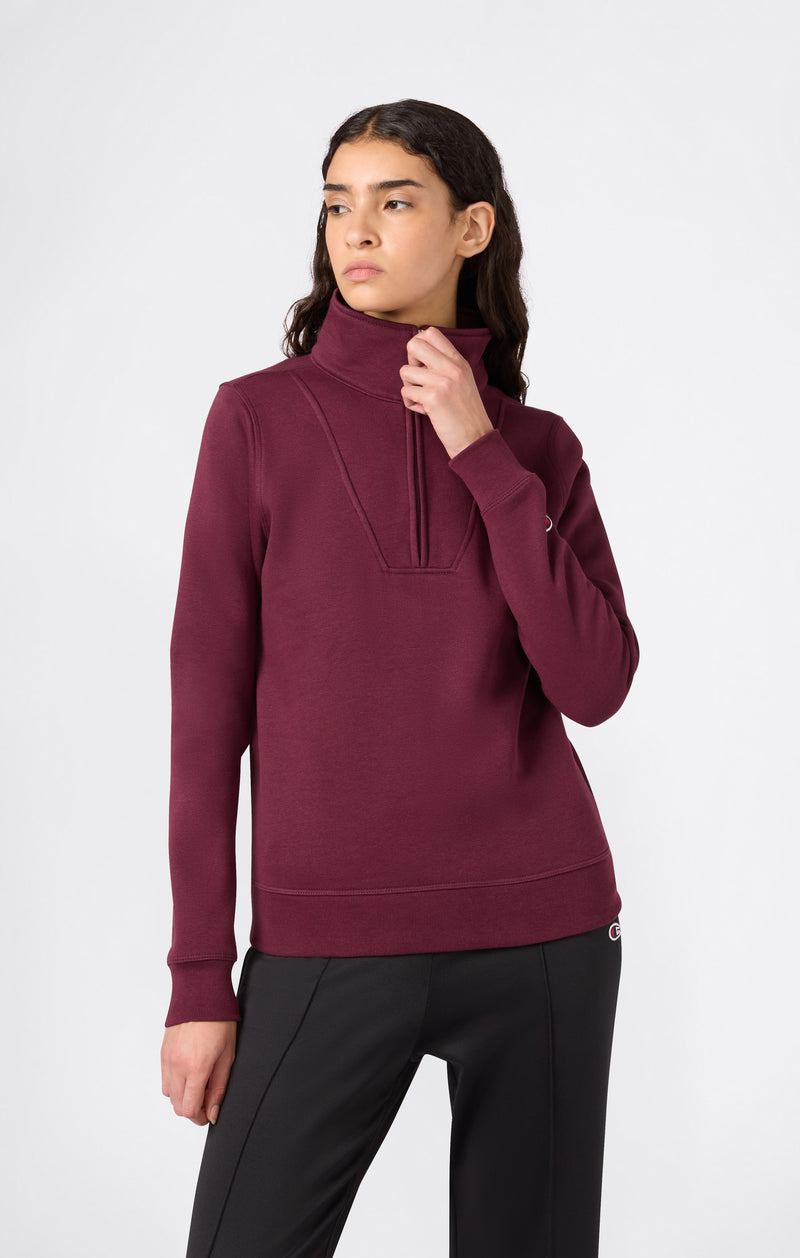 Sweat Demi-Zip À Intérieur Gratté Icons Pour Femme