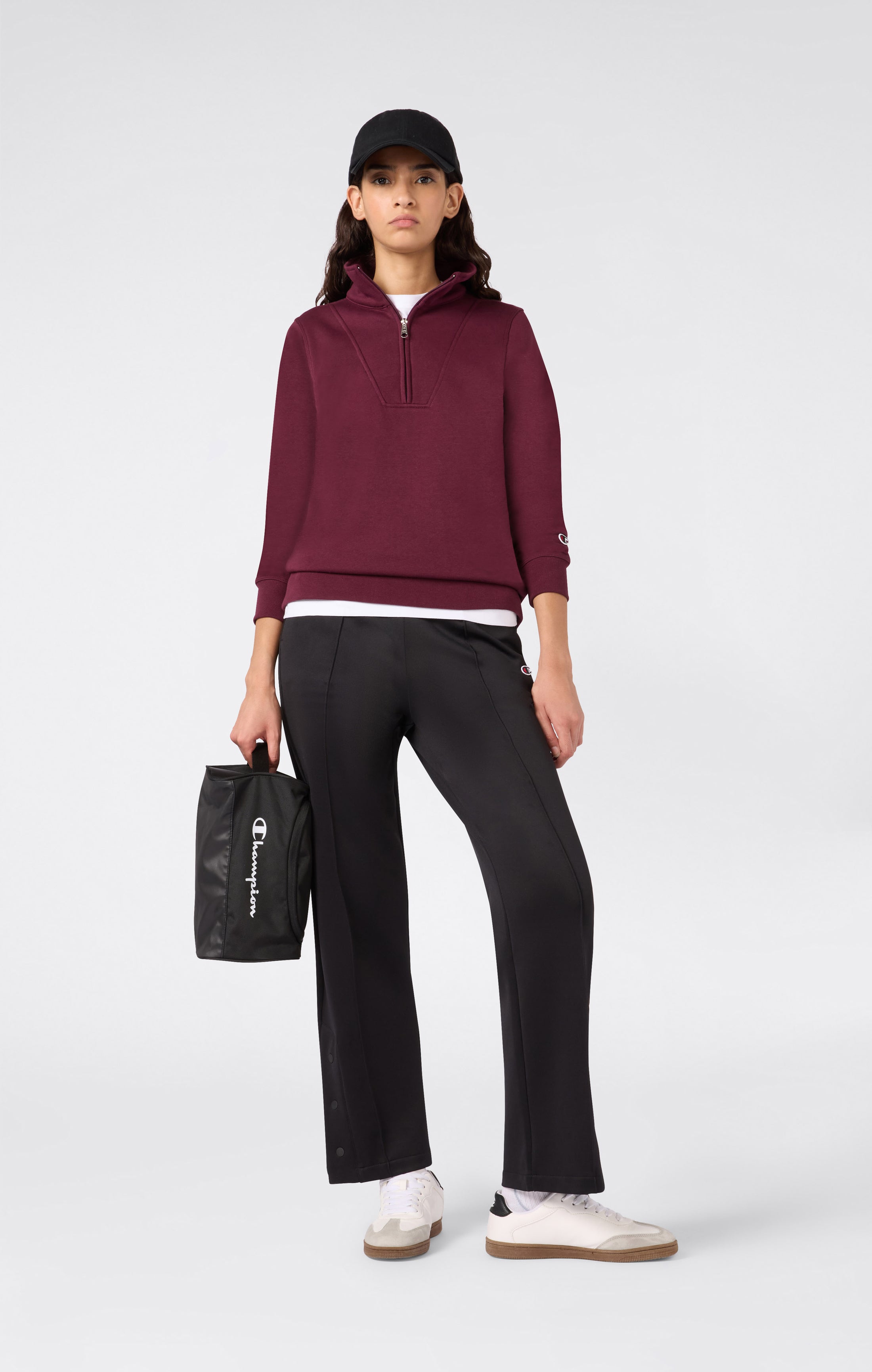 Sweat Demi-Zip À Intérieur Gratté Icons Pour Femme