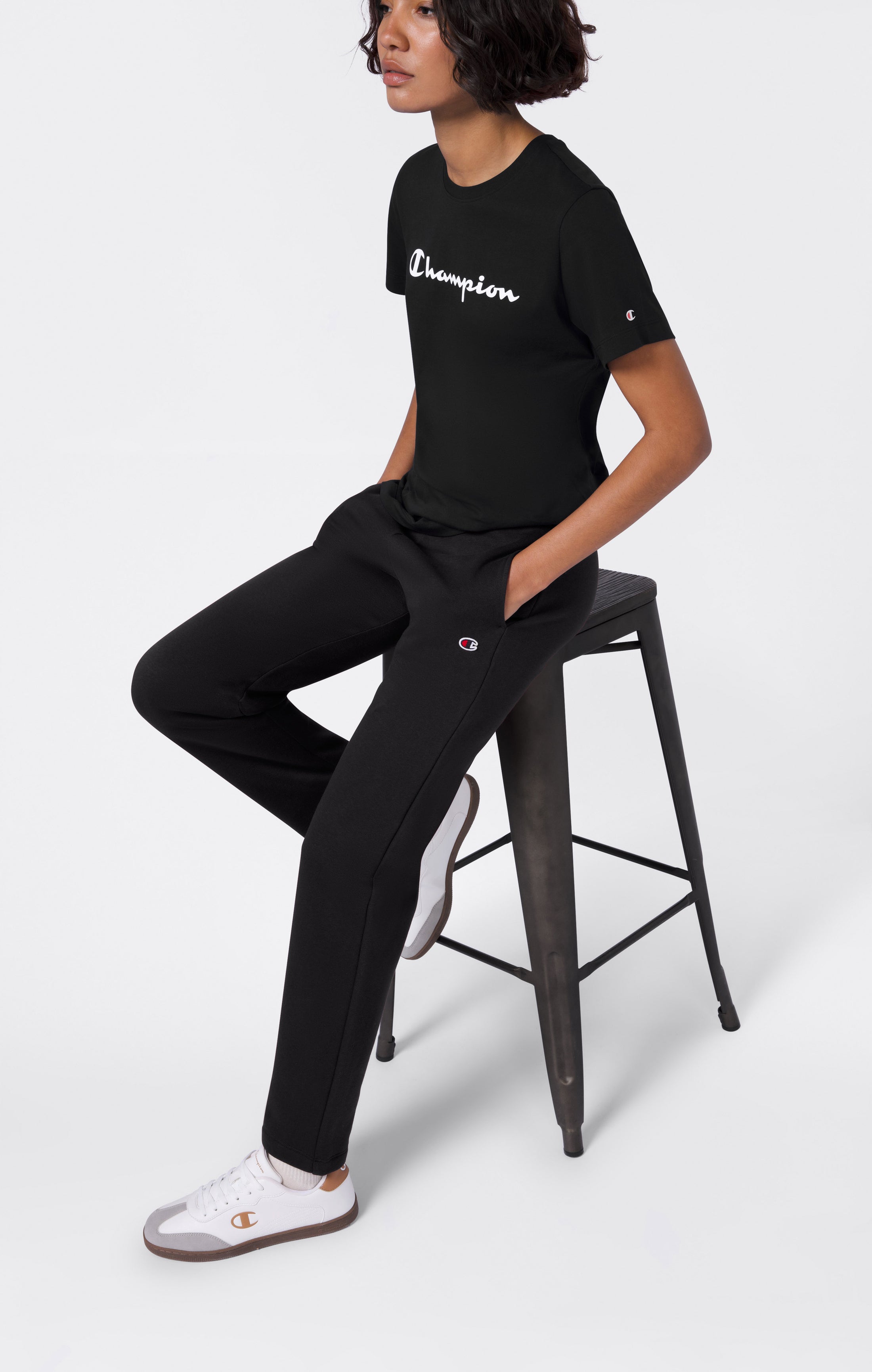 Joggers Con Fondo Dritto Interno Felpato Icons Da Donna