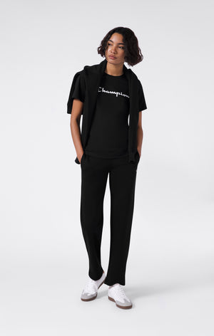 Joggers Con Fondo Dritto Interno Felpato Icons Da Donna