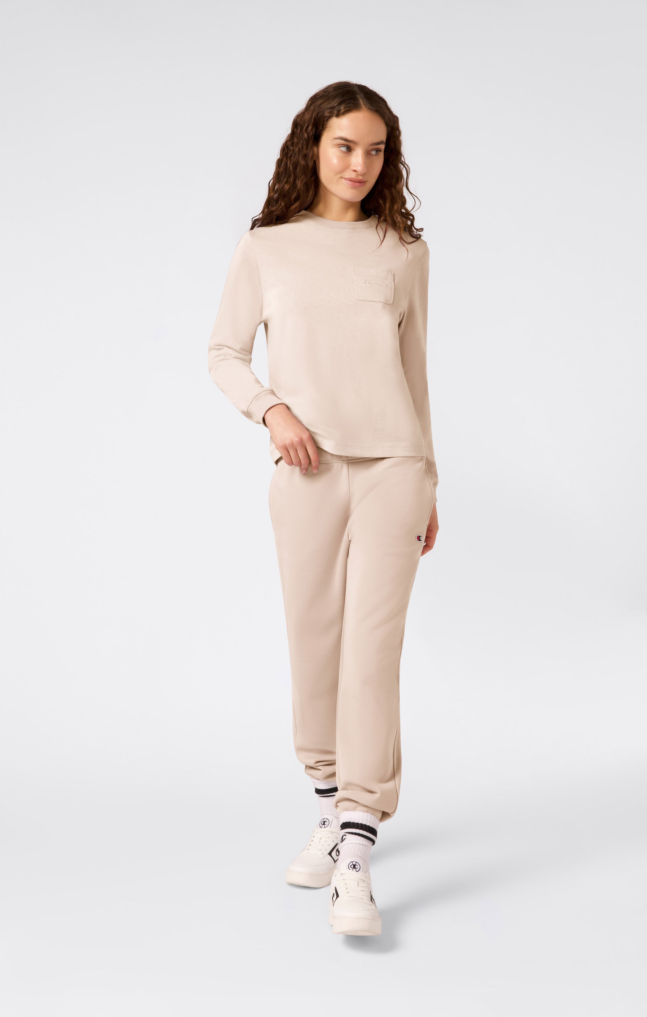 Joggers Con Fondo Dritto Interno Felpato Icons Da Donna