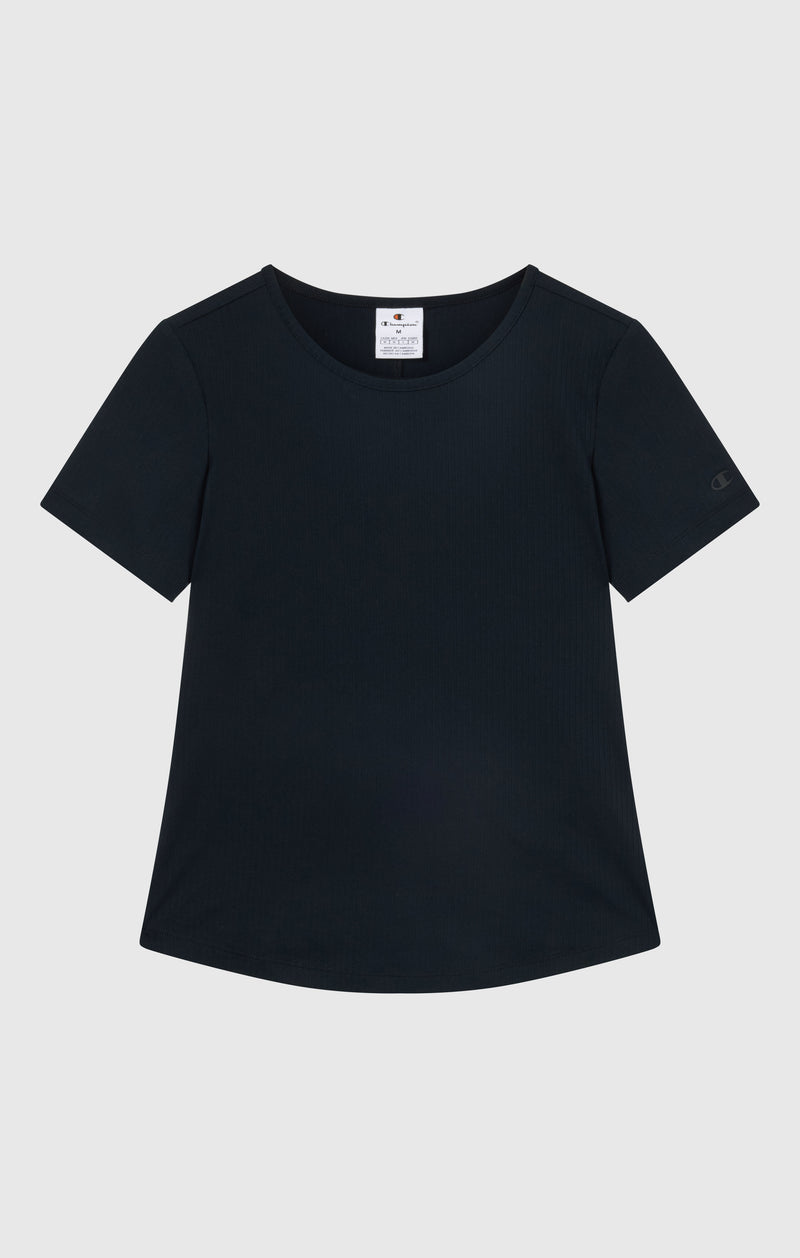T-shirt Femme Côtelée Coupe Slim C-Tech