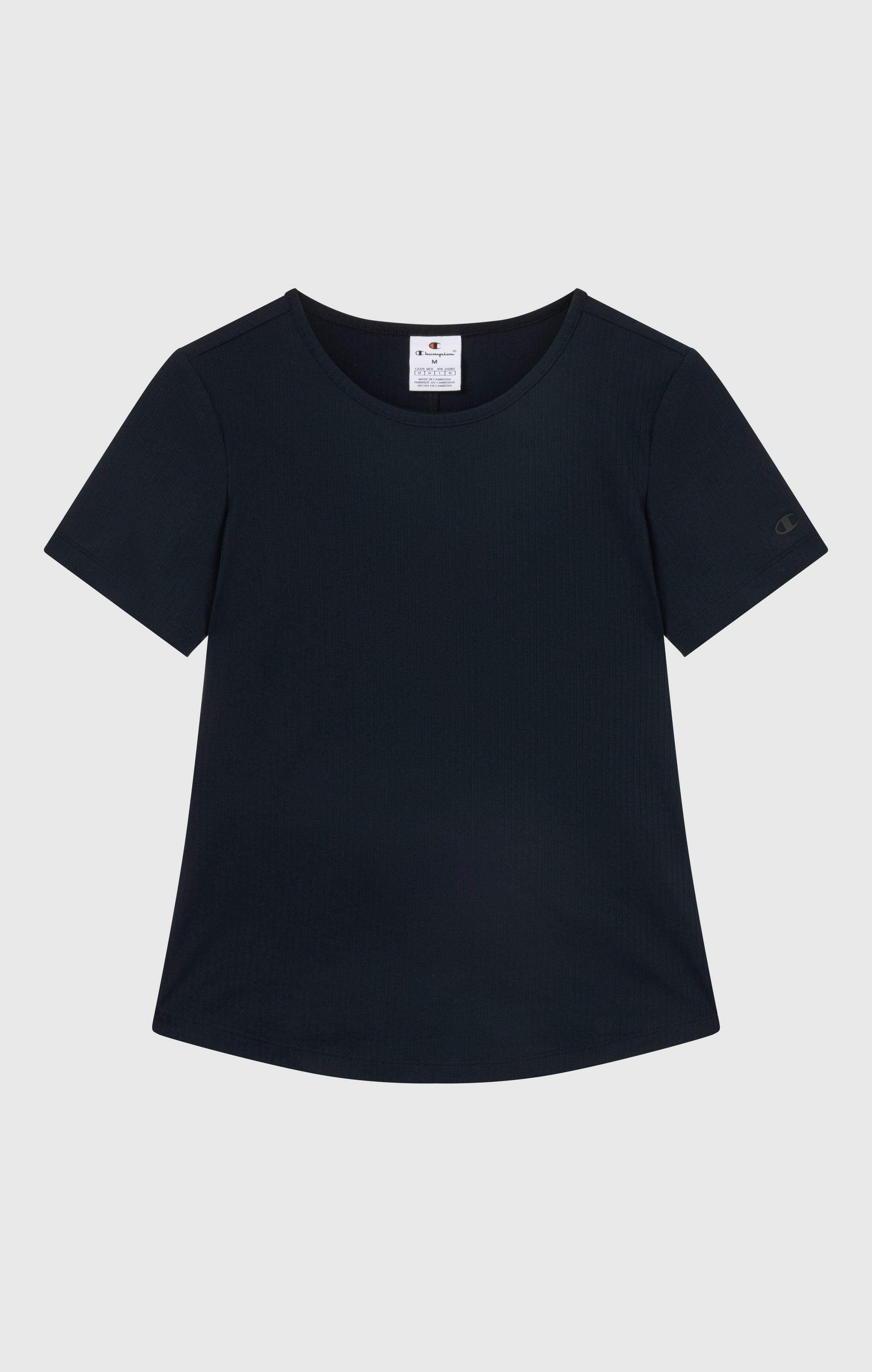 T-shirt Femme Côtelée Coupe Slim C-Tech
