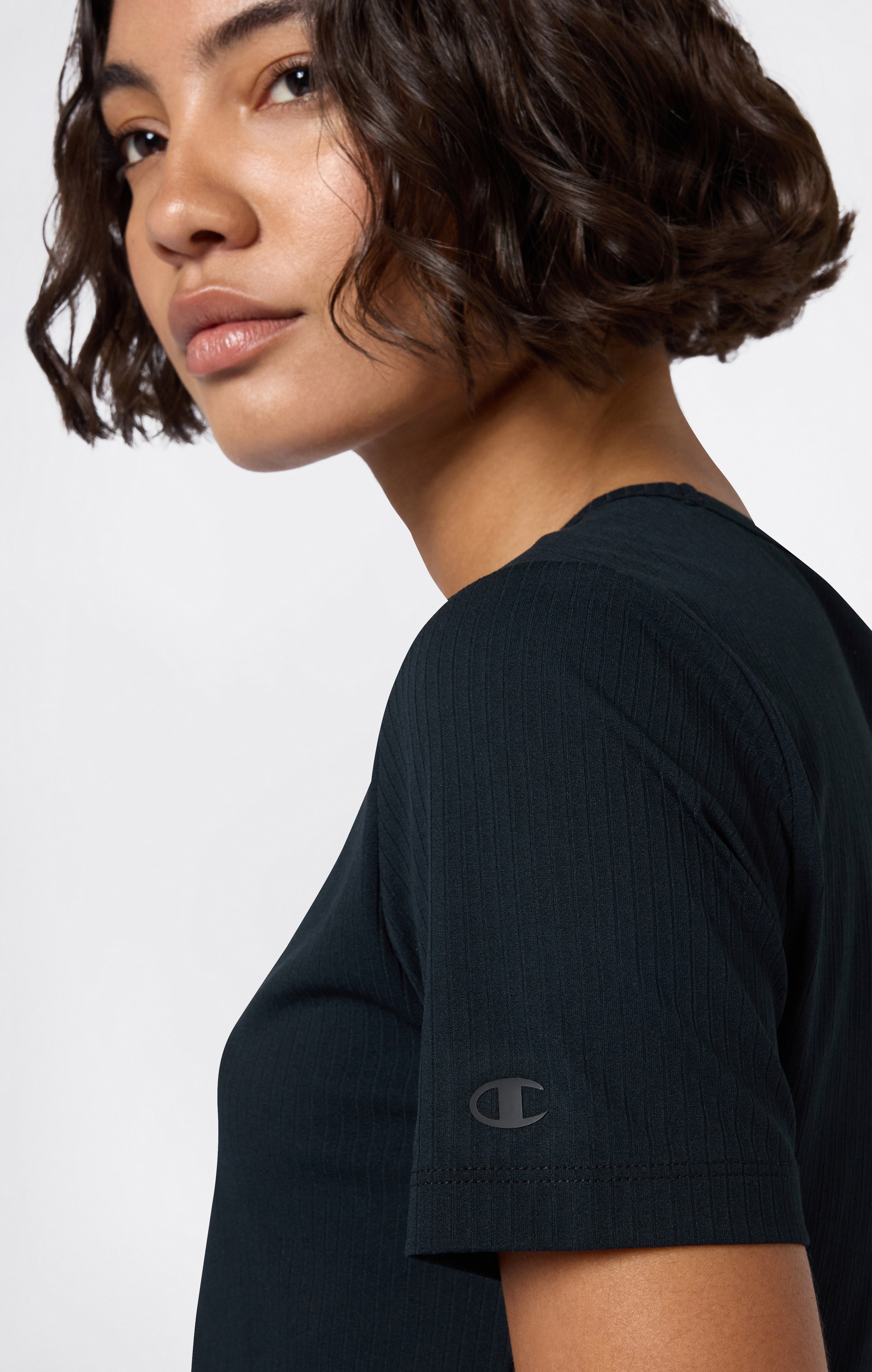 Women's Ribbed Slim Fit C-Tech T-Shirt