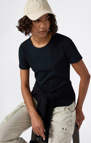 T-shirt Femme Côtelée Coupe Slim C-Tech