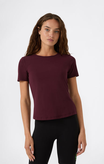Women's Ribbed Slim Fit C-Tech T-Shirt