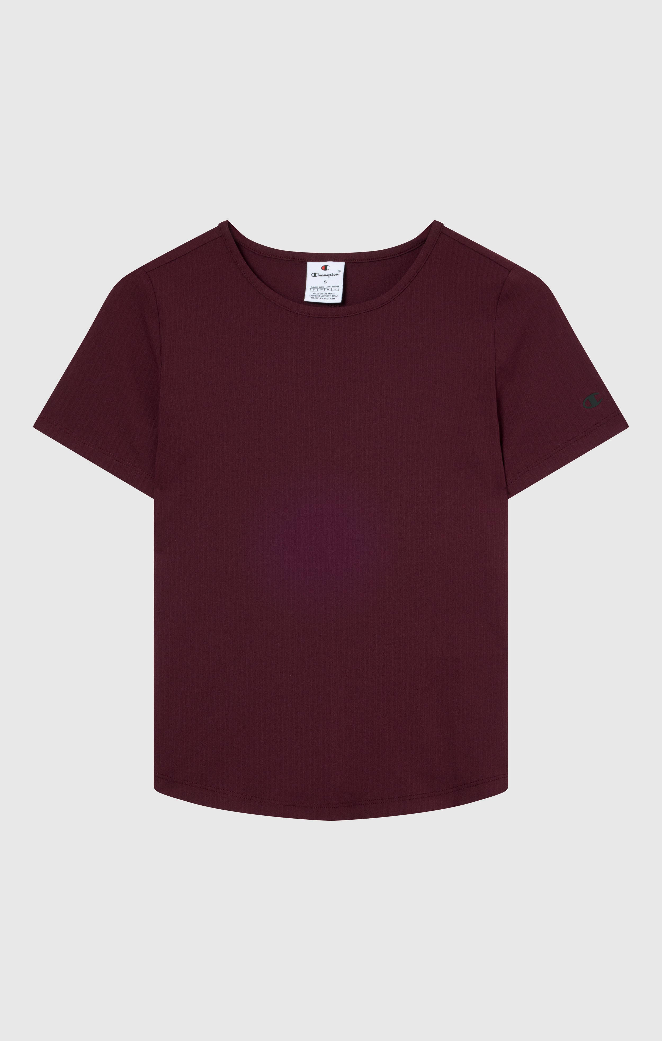 Damen T-Shirt aus Rippstoff, Slim Fit, C-Tech