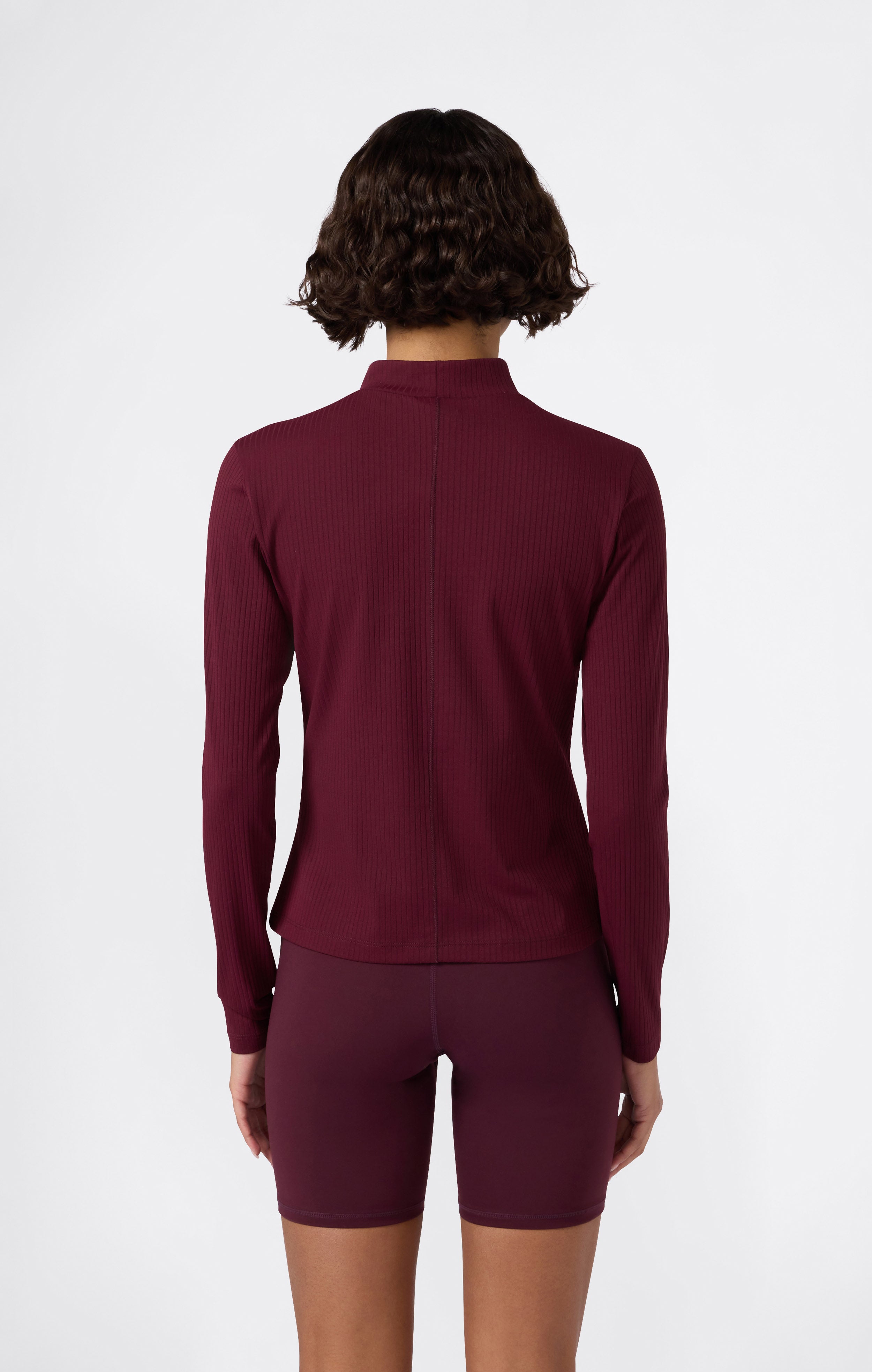 T-shirt a Maniche Lunghe da Donna a Costine Slim Fit C-Tech