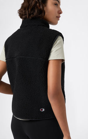 Damen-Slim-Fit-Polar-Teddy-Weste