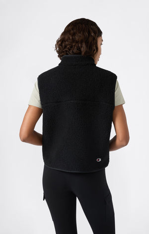 Damen-Slim-Fit-Polar-Teddy-Weste