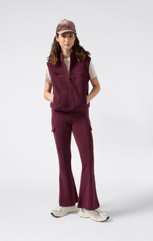 Damen-Slim-Fit-Polar-Teddy-Weste