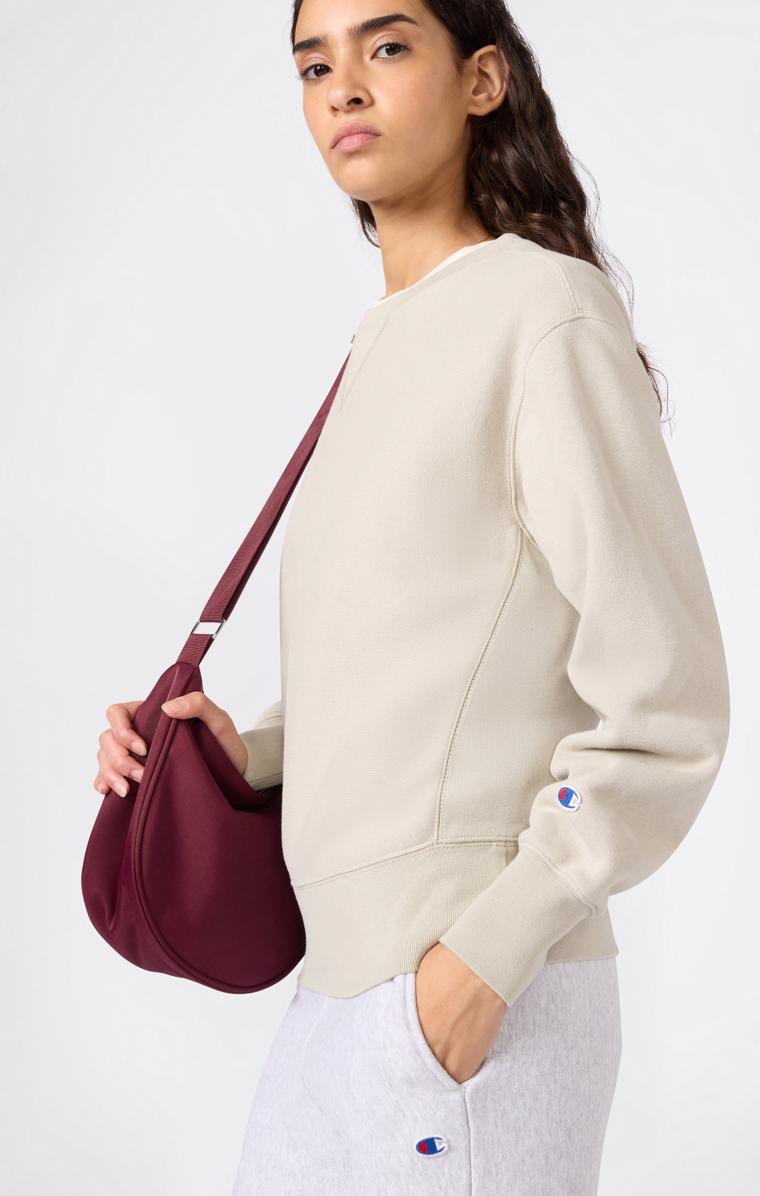 Felpa Pesante con Interno Felpato da Donna Reverse Weave