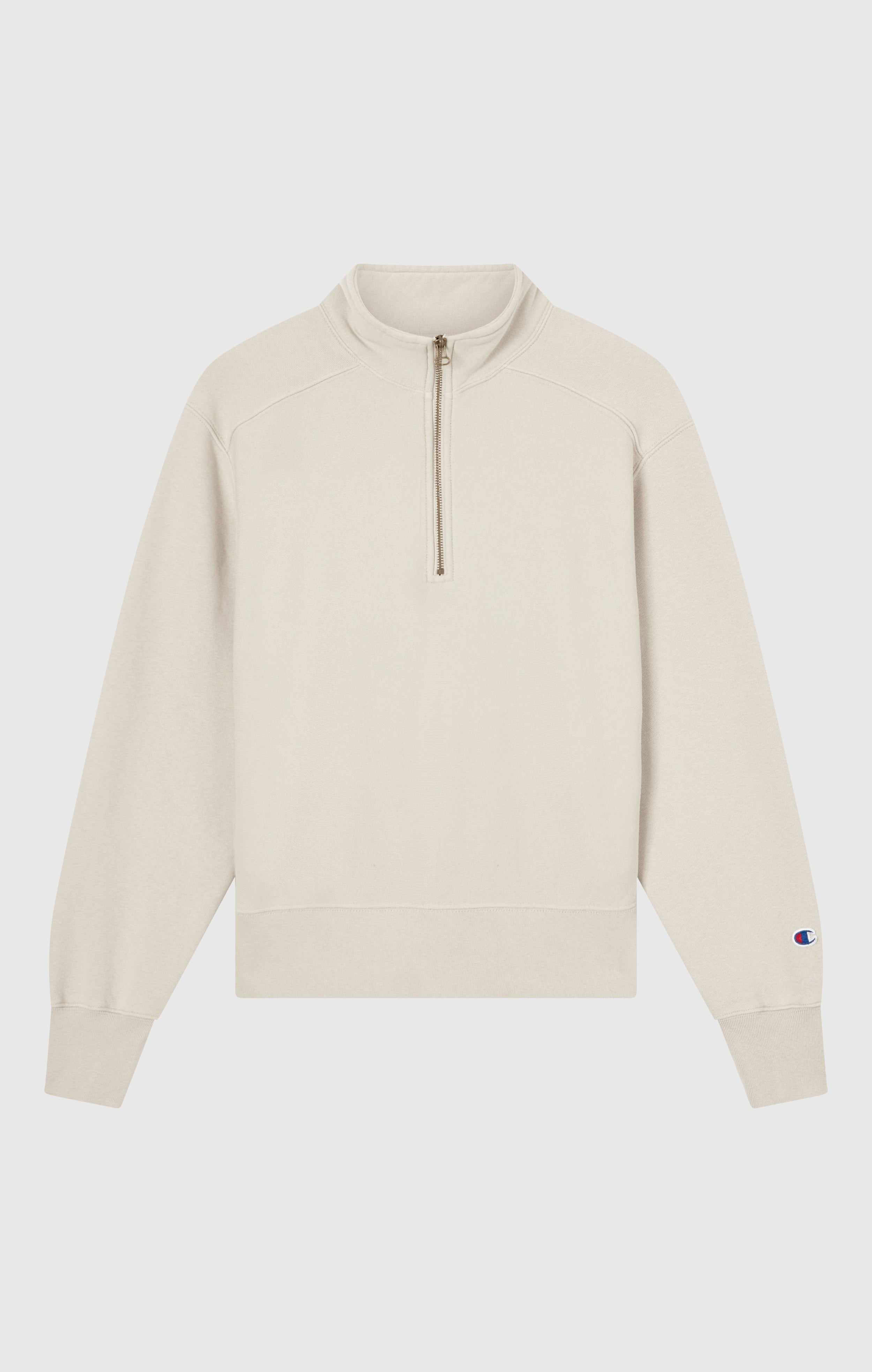 Felpa Pesante con Mezza Zip e Interno Felpato da Donna Reverse Weave