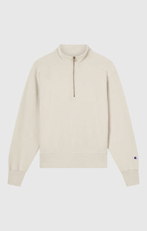 Felpa Half Zip da Donna con interno felpato REVERSE WEAVE
