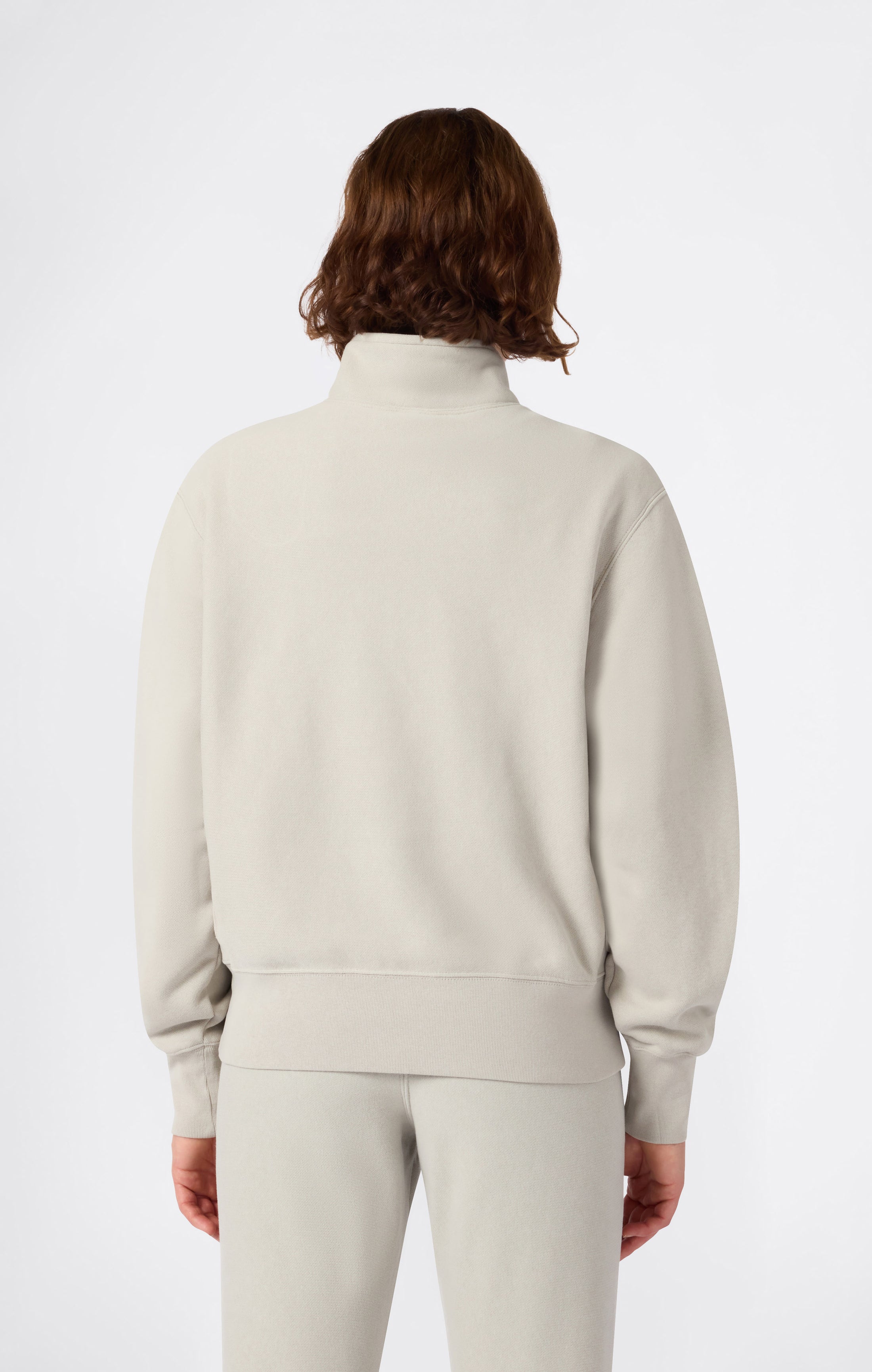 Felpa Half Zip da Donna con interno felpato REVERSE WEAVE