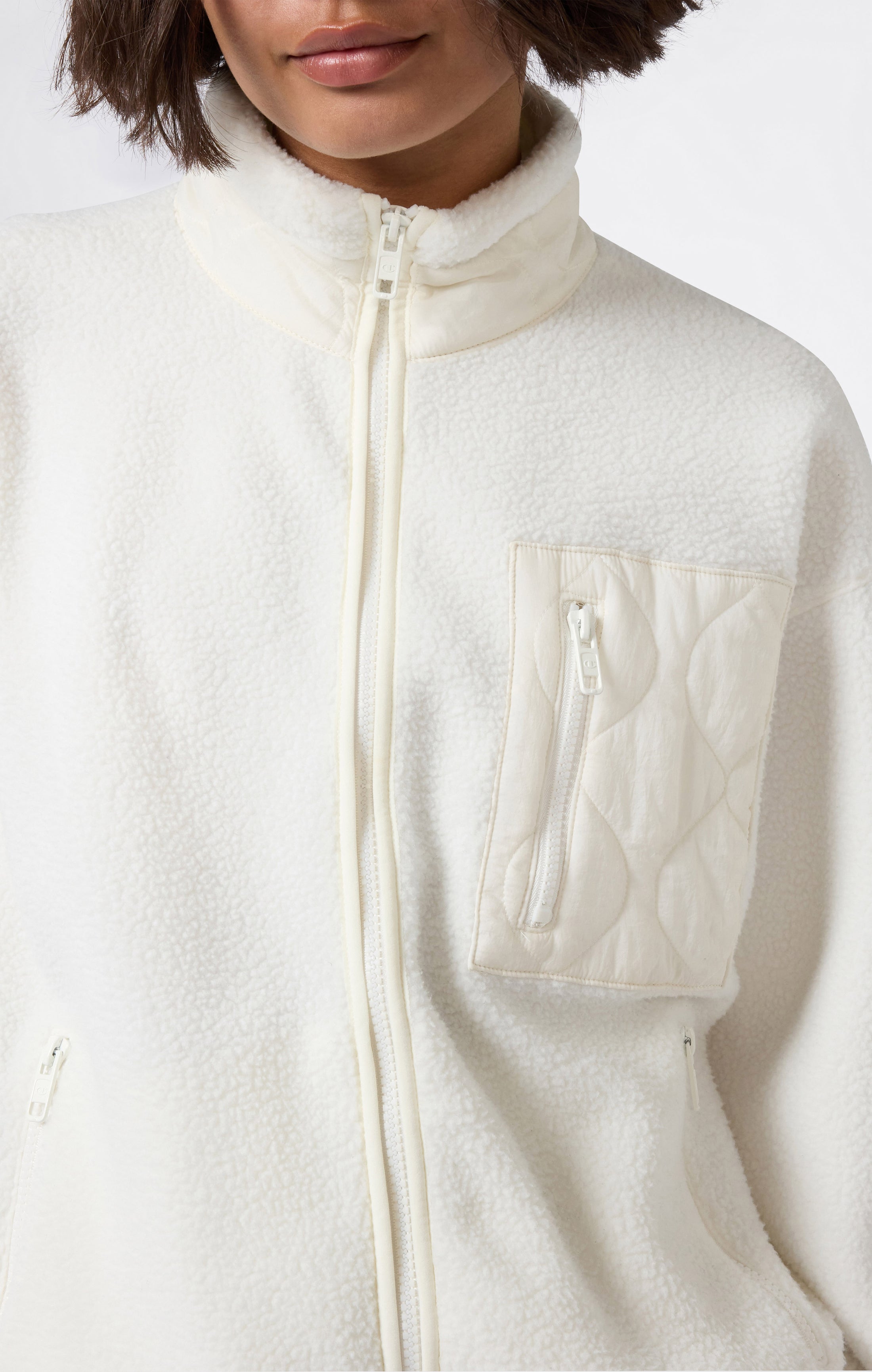Giacca in pile con zip intera da donna