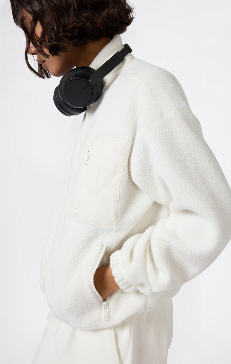 Giacca in pile con zip intera da donna