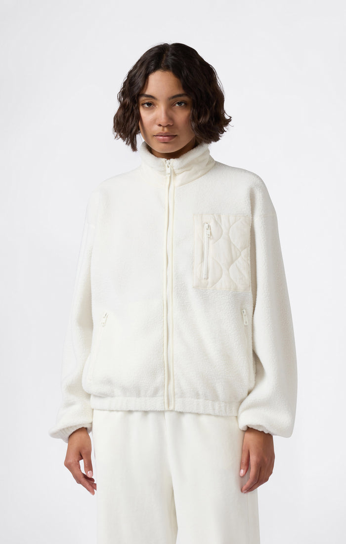 Giacca in pile con zip intera da donna