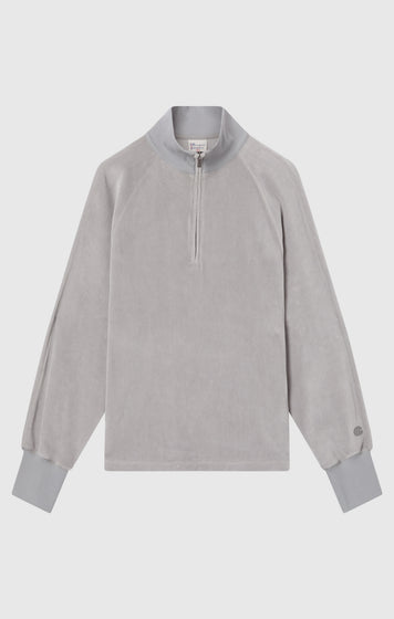 Women's Velour Half Zip Sweatshirt
