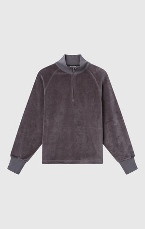 Women's Velour Half Zip Sweatshirt