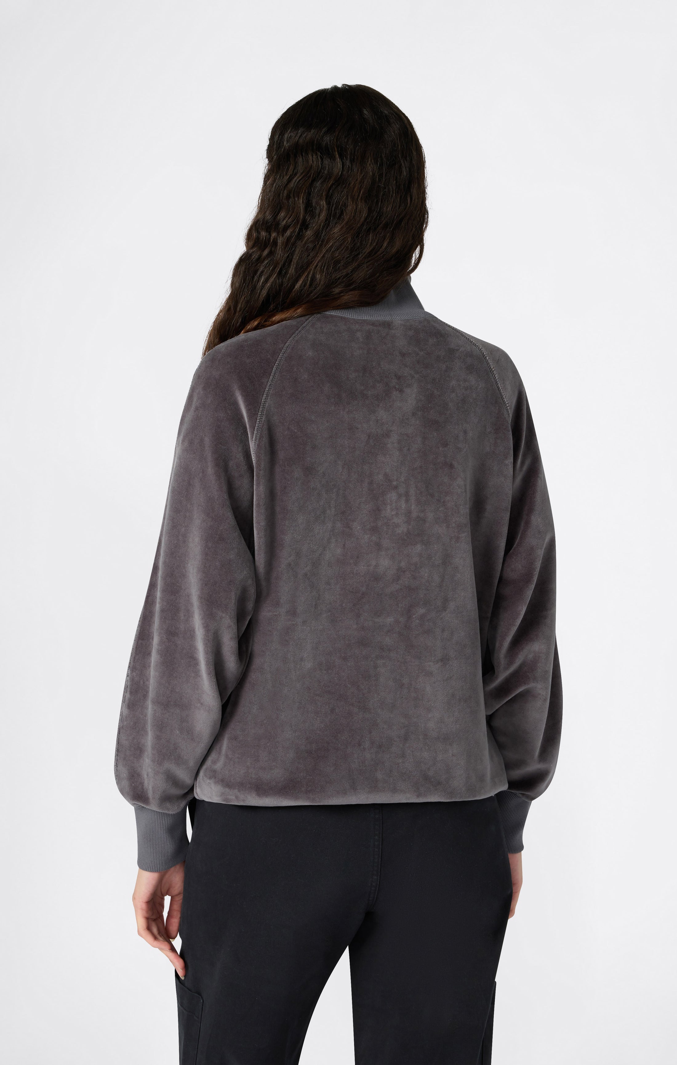 Women's Velour Half Zip Sweatshirt