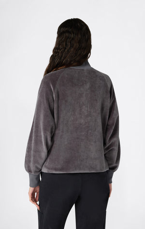 Women's Velour Half Zip Sweatshirt