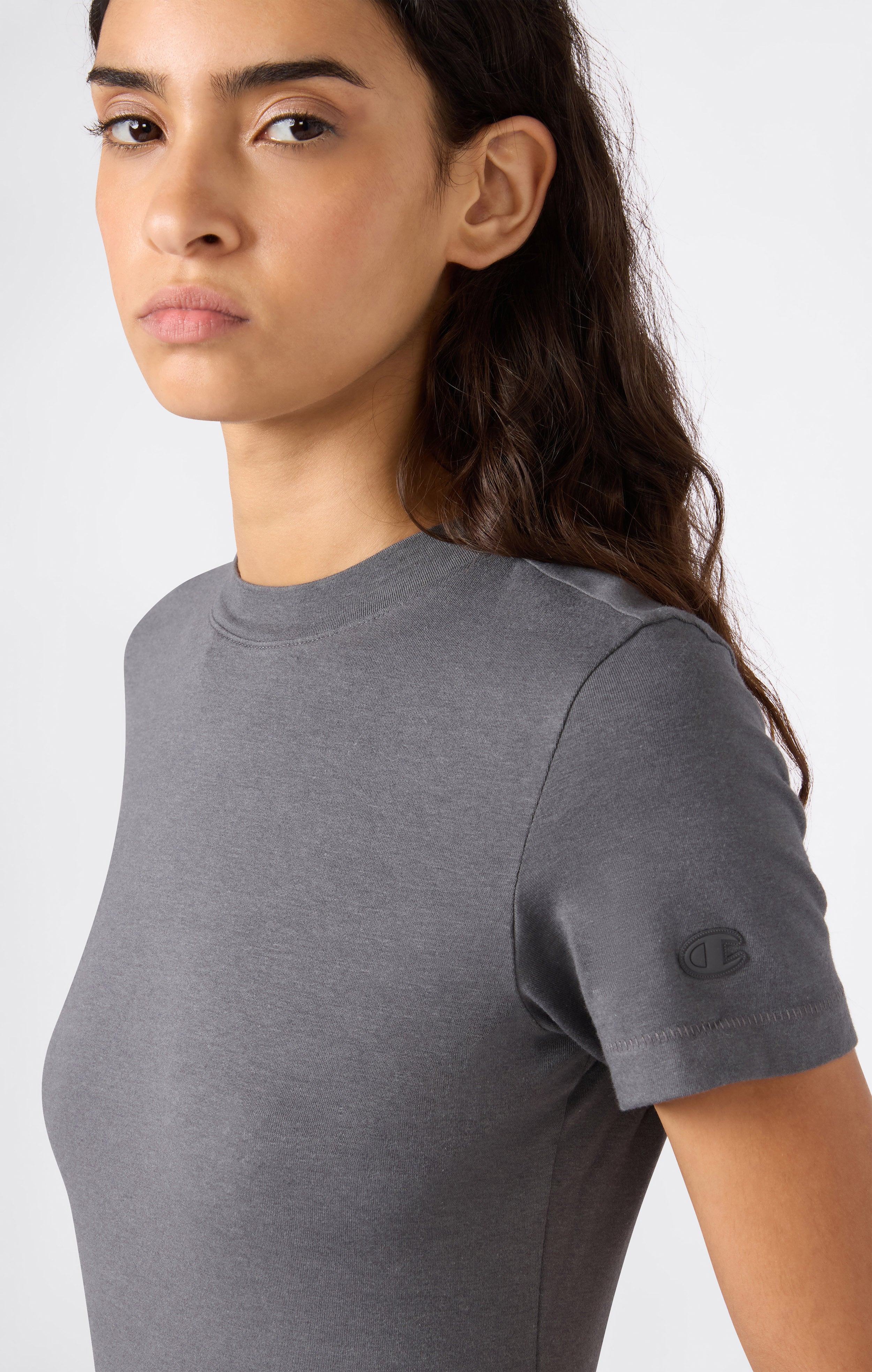 Camiseta Slim Fit de Mujer en Jersey Elástico