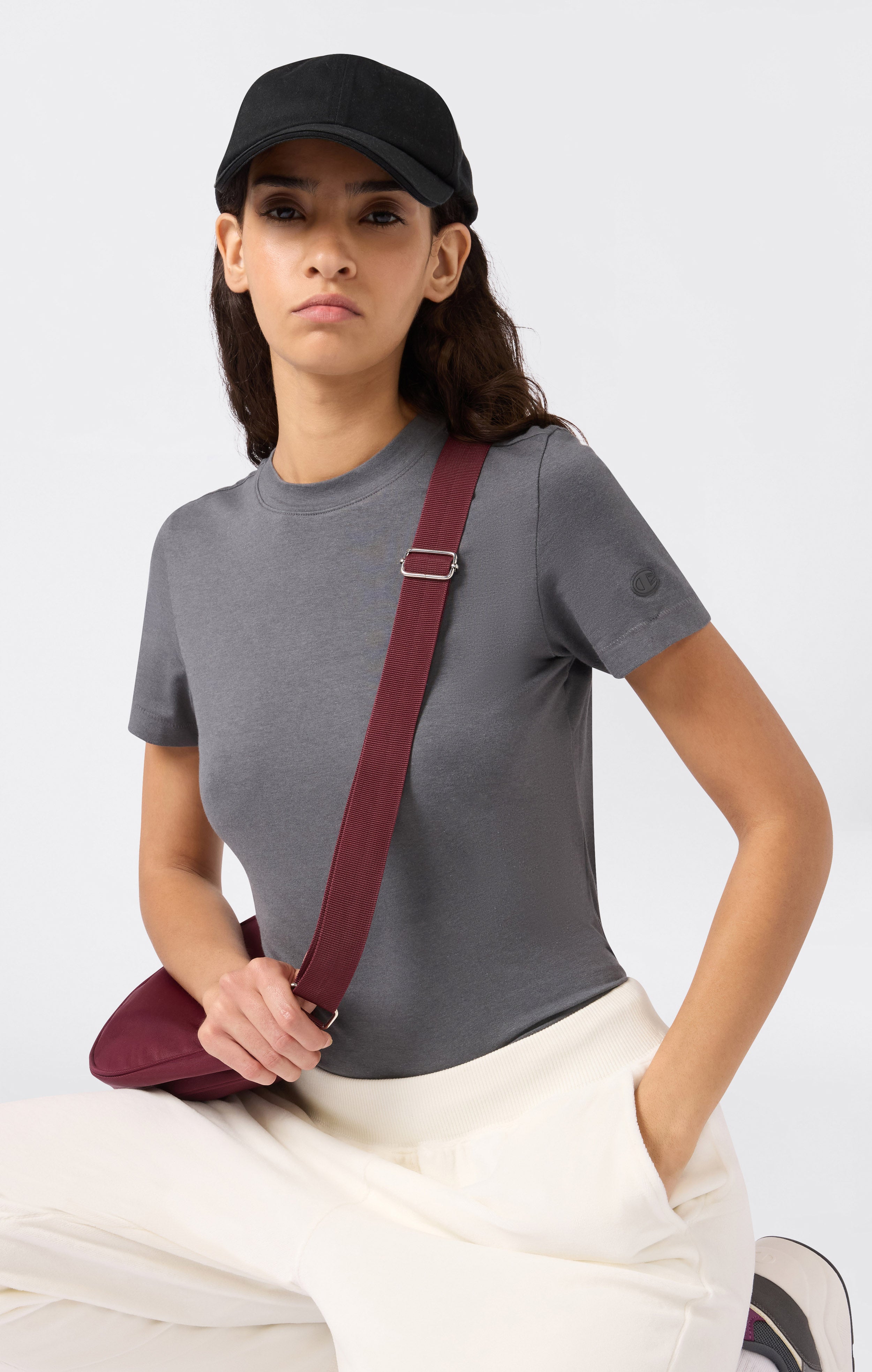 Camiseta Slim Fit de Mujer en Jersey Elástico