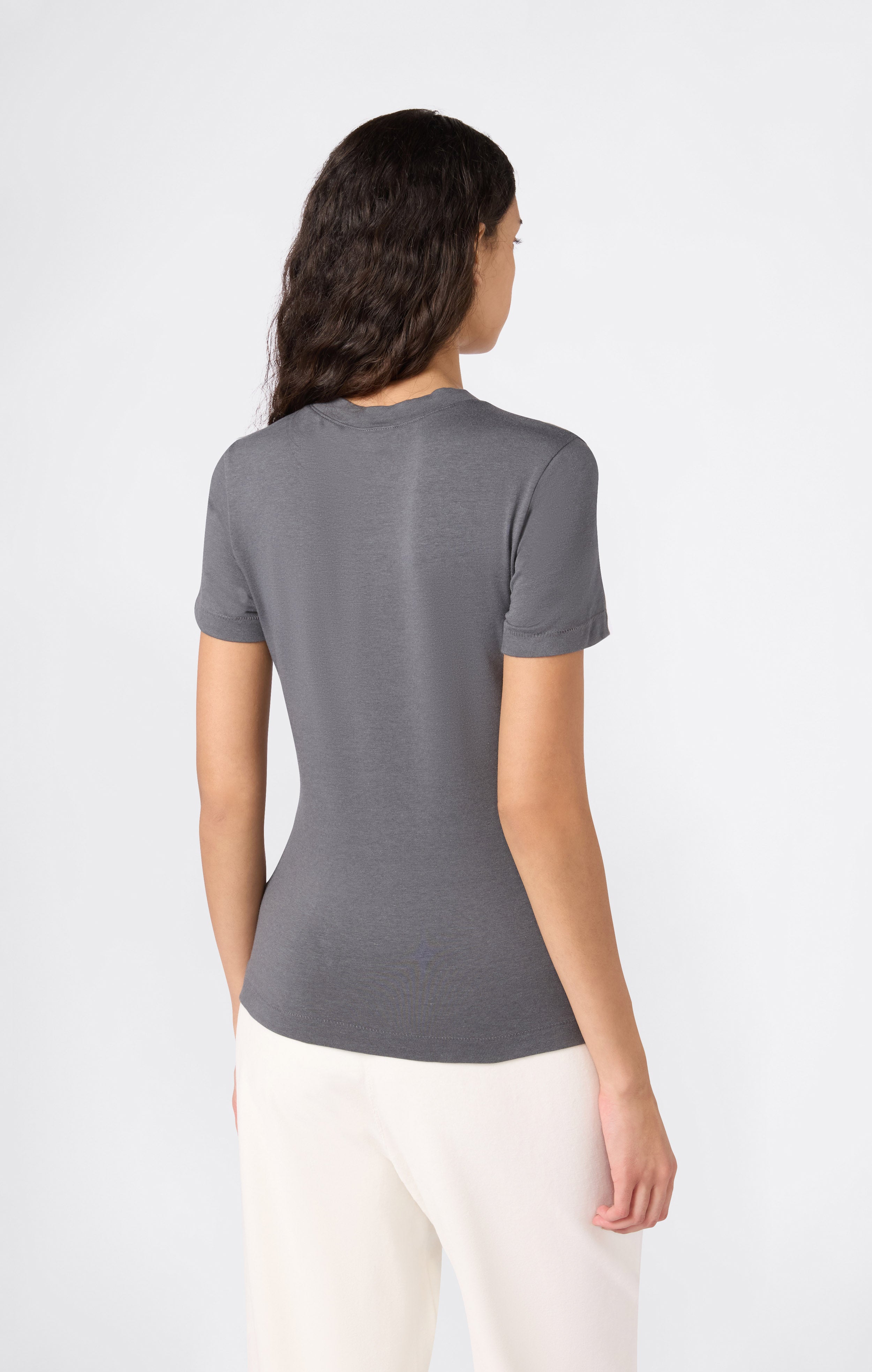Camiseta Slim Fit de Mujer en Jersey Elástico