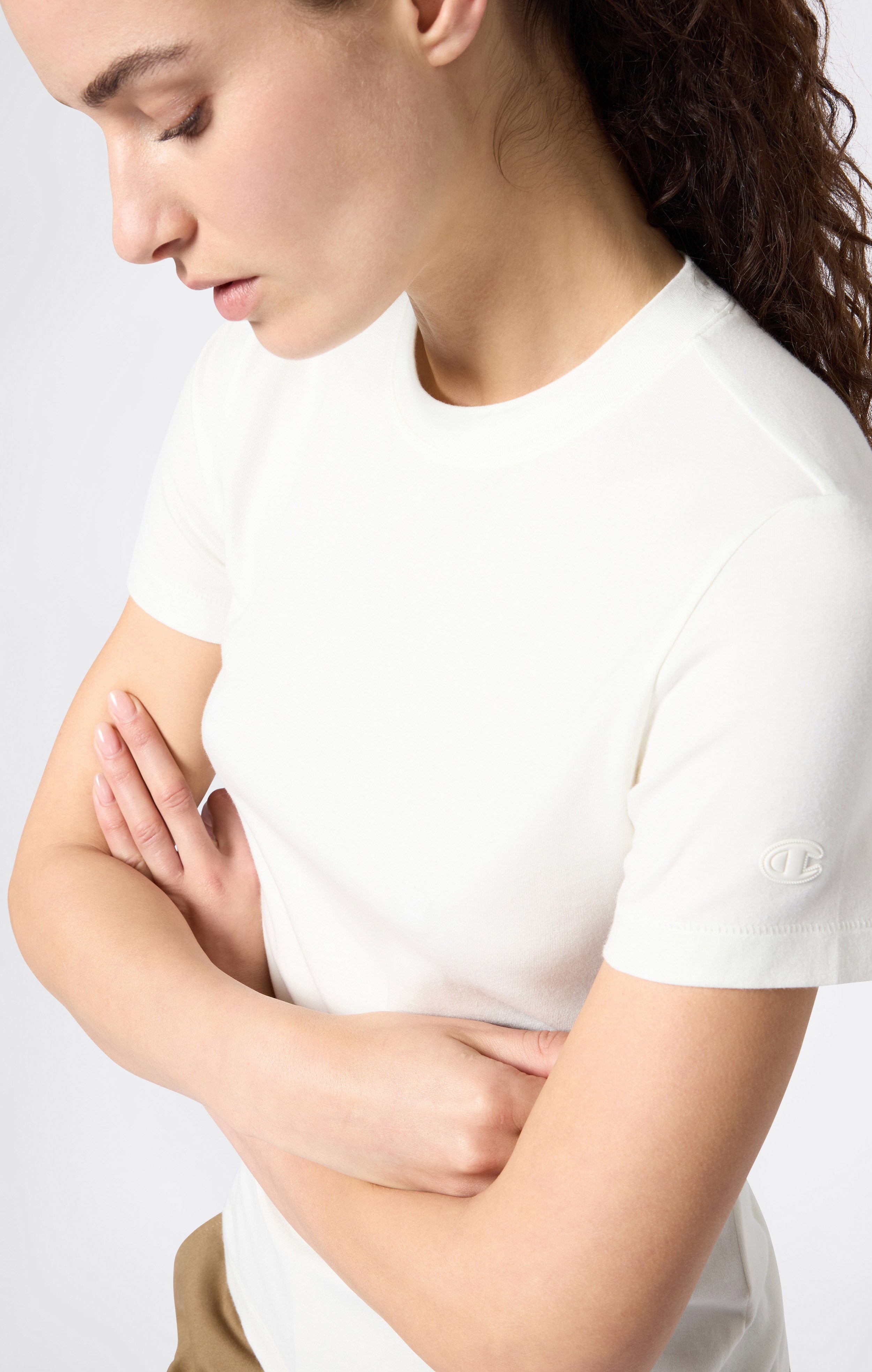 Camiseta Slim Fit de Mujer en Jersey Elástico