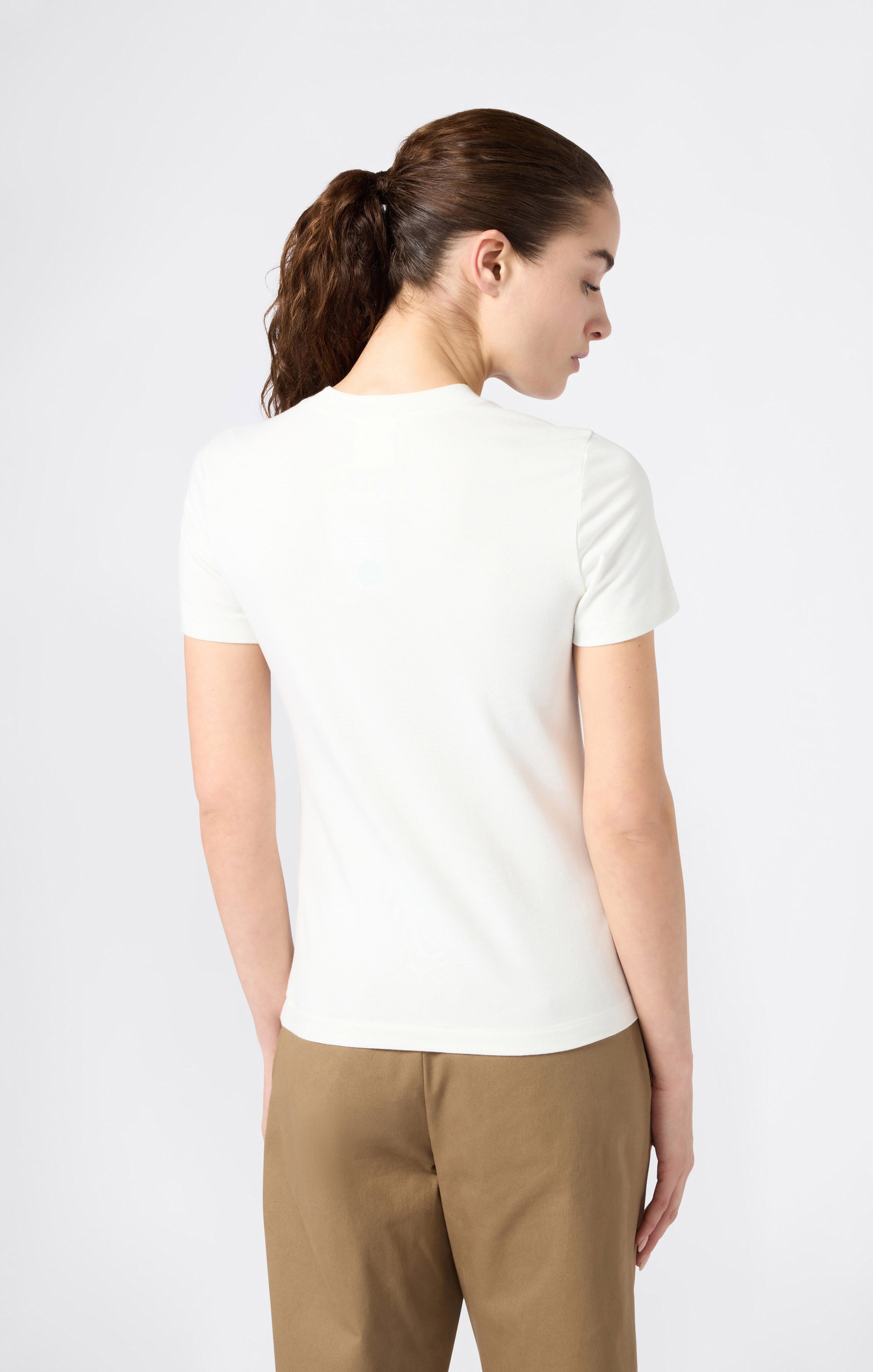 Camiseta Slim Fit de Mujer en Jersey Elástico