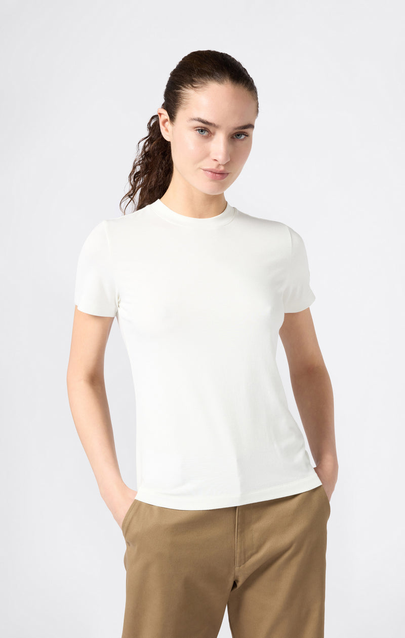 T-Shirt Femme Slim Fit en Jersey Extensible