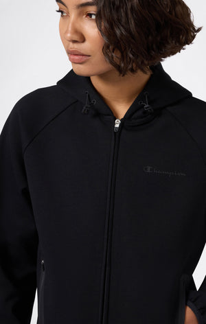 Women’s Full Zip Hoodie Stretch Poly-Cotton Sweatshirt C-Tech