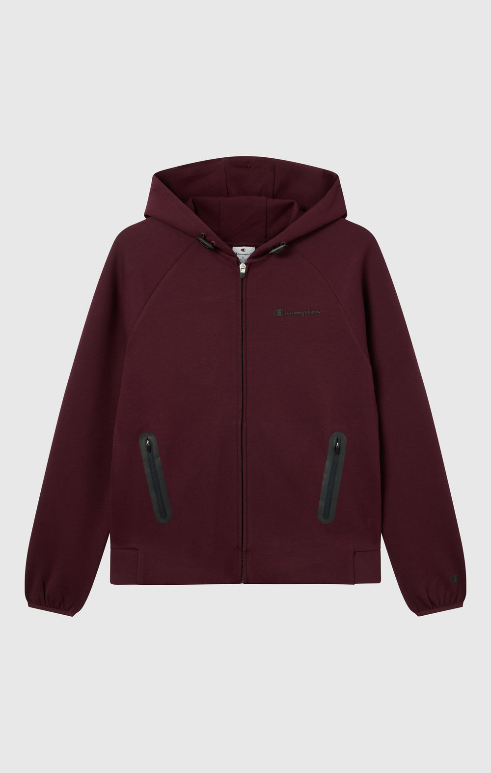 Damen Stretch Baumwoll Kapuzenpullover Mit Reißverschluss C-Tech